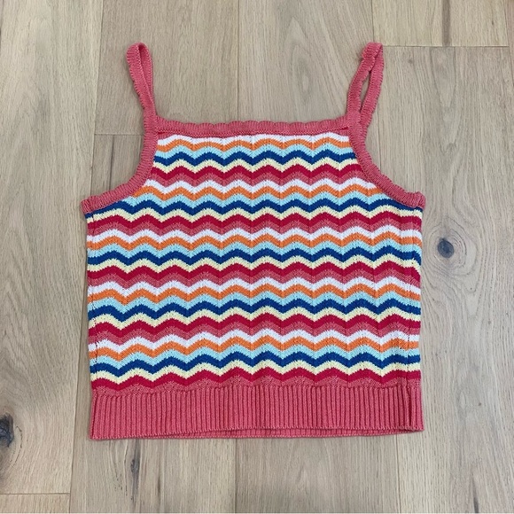 Joe Fresh | Pink Knit Crochet Tank NWT 💞 - Picture 3 of 3